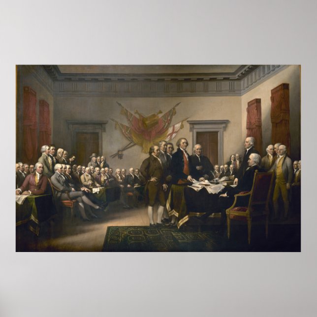 Poster Declaração de independência de John Trumbull (Frente)