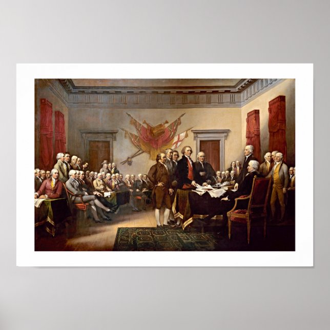 Póster Declaração de independência de John Trumbull (Frente)