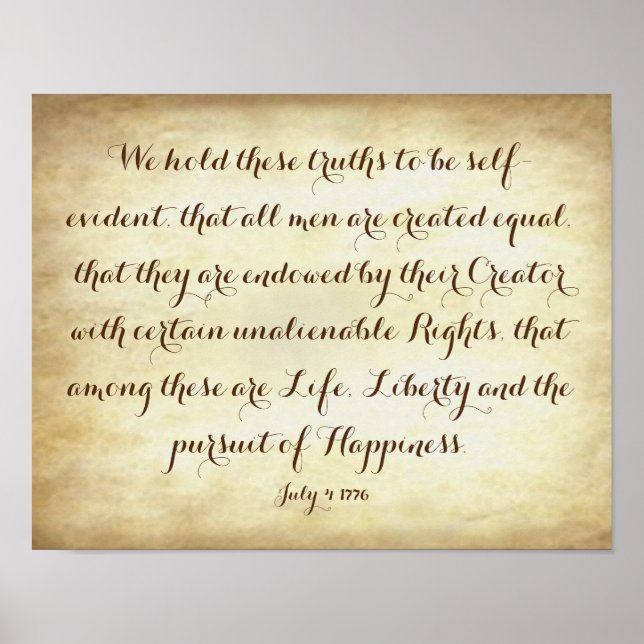 Poster Declaração de independência dos Estados Unidos 177 (Frente)