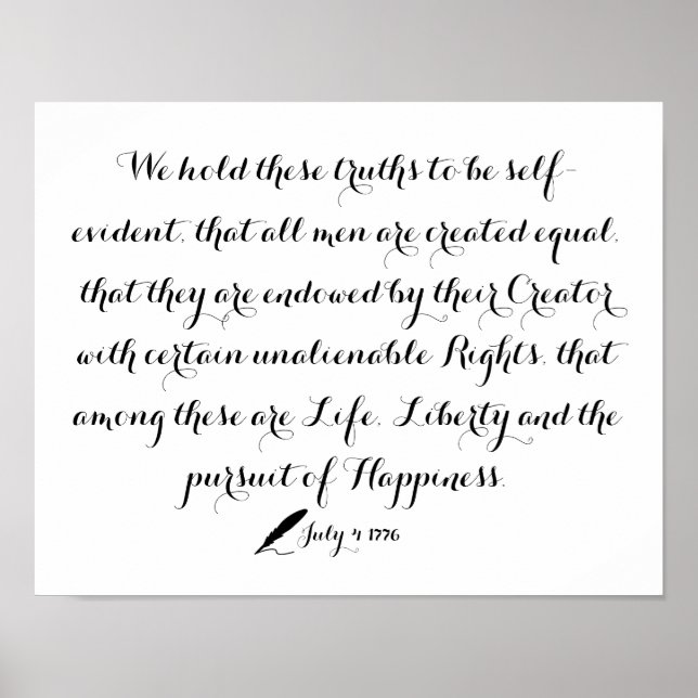 Poster Declaração de independência dos Estados Unidos 177 (Frente)