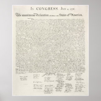 Póster Declaração de independência dos Estados Unidos 177