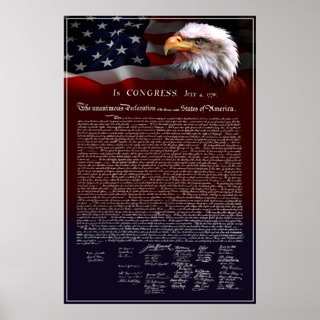 Poster Declaração de independência dos Estados Unidos 177 (Frente)