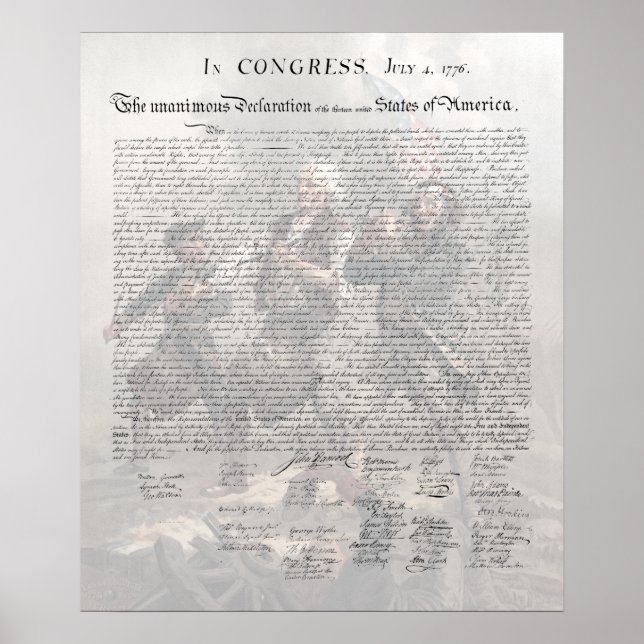 Poster Declaração de Independência/Espírito dos EUA de 19 (Frente)