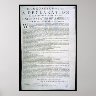 Póster Declaração de independência por Dunlap