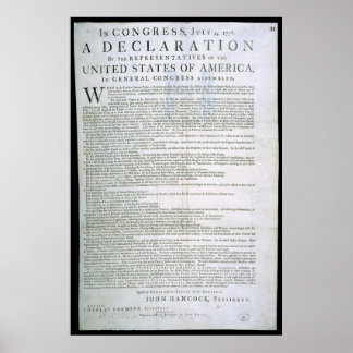 Póster Declaração de independência por Dunlap
