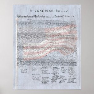 Póster Declaração de Independência Sala de Aula de Histór