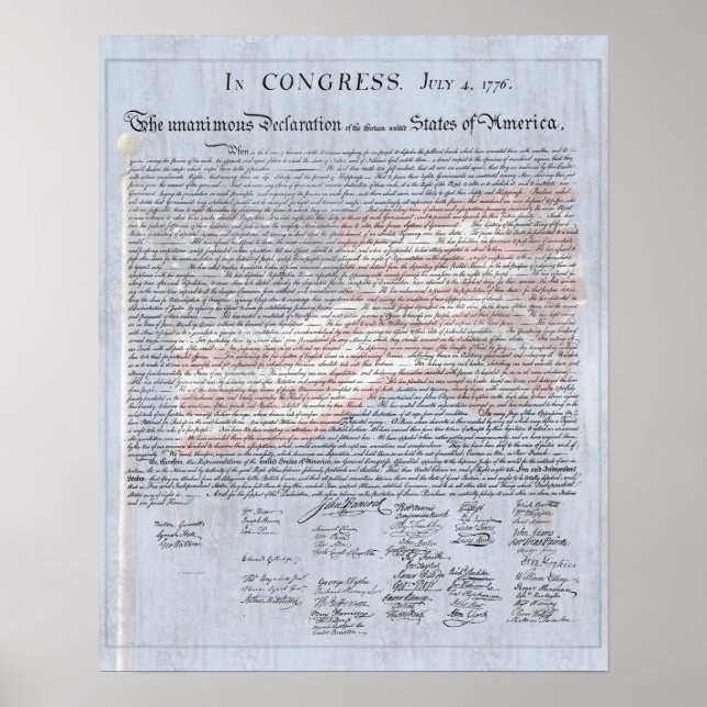 Póster Declaração de Independência Sala de Aula de Histór (Frente)