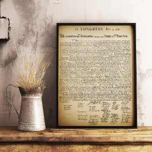 Poster Declaração de Independência Vintage