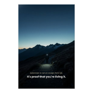 Póster Declaração Motivacional de Aventura