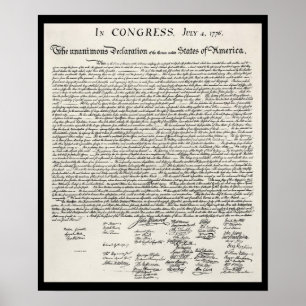 Poster Declaration of Independence