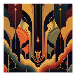 Póster Deco Abstração Luminosa