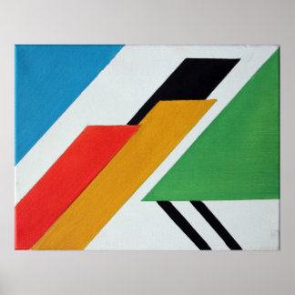 Póster Decó - Arte Geométrica Abstrato