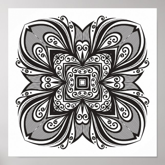 Poster Deco Black Square Inspirado 2 (Frente)