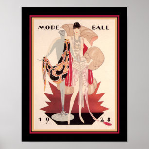 Poster Deco da Bola de Modo 1928