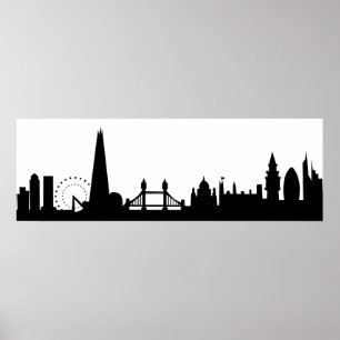 Poster deco da skyline de Londres