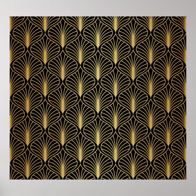 Poster Deco de Arte Elegante: Abstrato de Vintage (Frente)