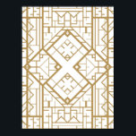 Póster Deco de arte,nouveau,ouro,branco,elegante,chic,pad<br><div class="desc">Deco de arte, nouveau, ouro, branco, elegante, chic, padrão, modelo, tendência</div>