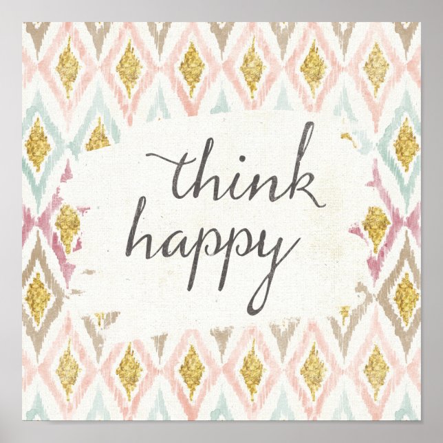 Póster Deco flexível V | Think Happy (Frente)