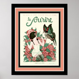 Poster Deco francês de 1920 "Le Sourire"