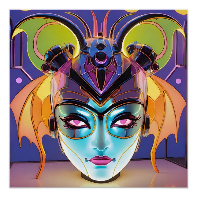 Póster Deco Morcego Senhora Lanterna (Frente)