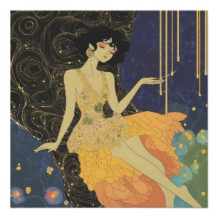 Póster Deco Party Girl