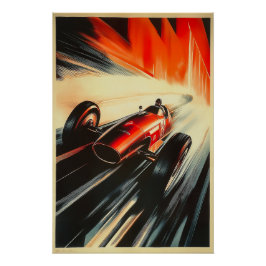 Póster Deco Velocity - Art Deco Racing Poster