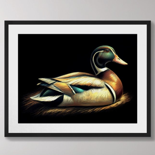 Poster Decodificação de Pato de Mallard de Desenho do Pas (Criador carregado)