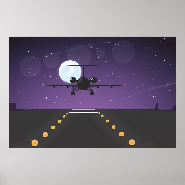 Póster decolagem de companhia aérea (Frente)