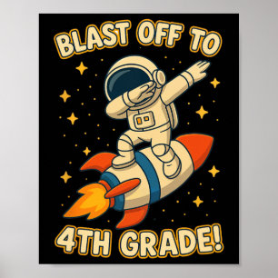 Poster Decolar 4ª Série Foguete Dab Espaço Cool Escola V