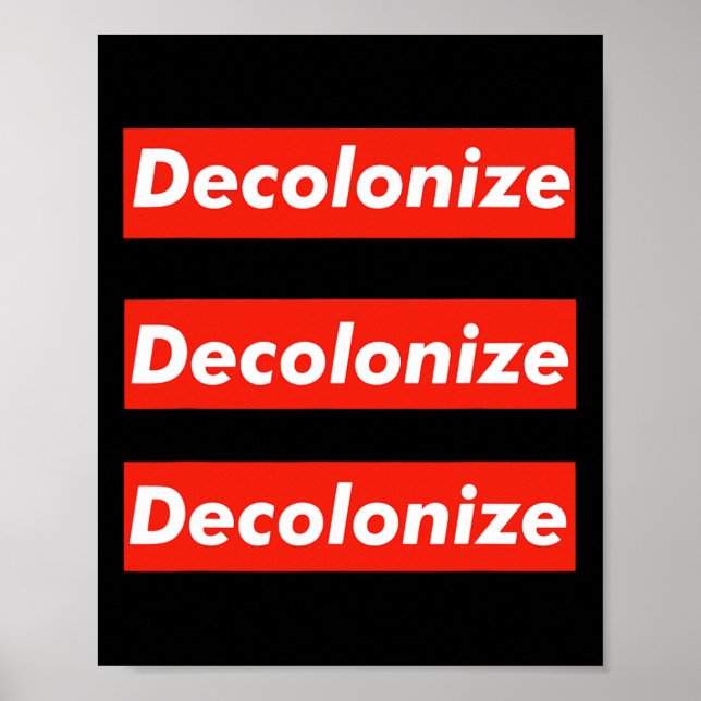 Poster Decolonize Sua Mente - Fique Acordado - Resista E  (Frente)