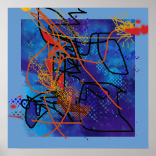 Poster decor abstraction art