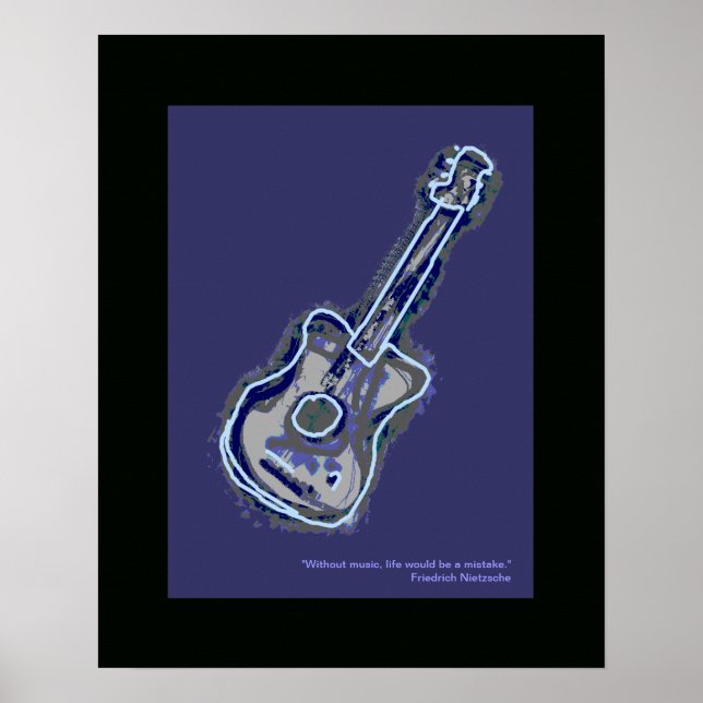 Poster decor acústico de música musical (Frente)
