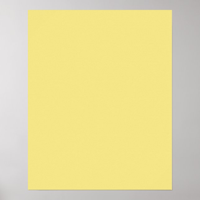 Póster Decor amarelo macio pronto para personalização (Frente)