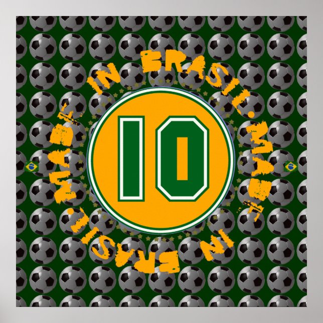 Póster decor brasil do muro de futebol 10 (Frente)