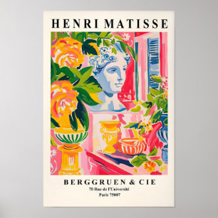 Poster Decor da mitologia grega, Matisse Wall Art, rosa M