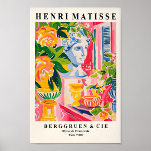 Poster Decor da mitologia grega, Matisse Wall Art, rosa M