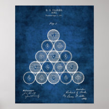 Decor da Sala de Piscinas do Billiard Balls Patent