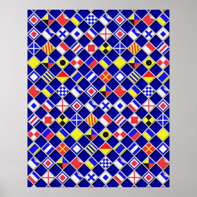 Póster Decor de azulejos de Sinalizador Náutico com Verif (Frente)
