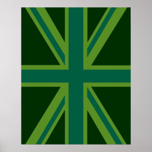 Poster Decor de bandeira da União Verde