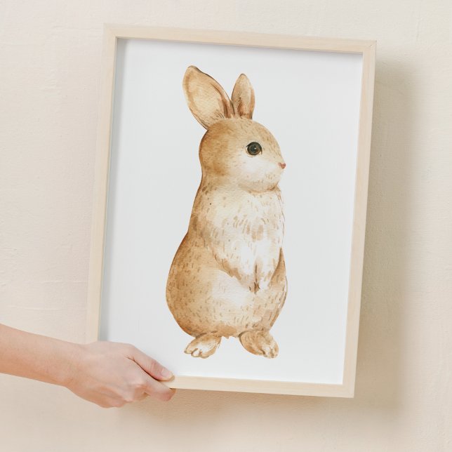 Poster Decor de Enfermeiro Bunny Nature Woodland (Bunny Nature Woodland Nursery Decor)