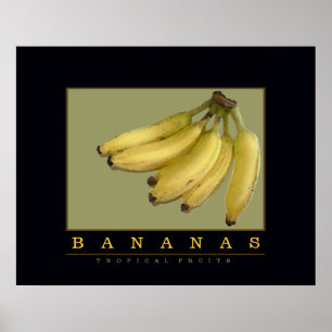 Poster decor de fruta de banana amarela