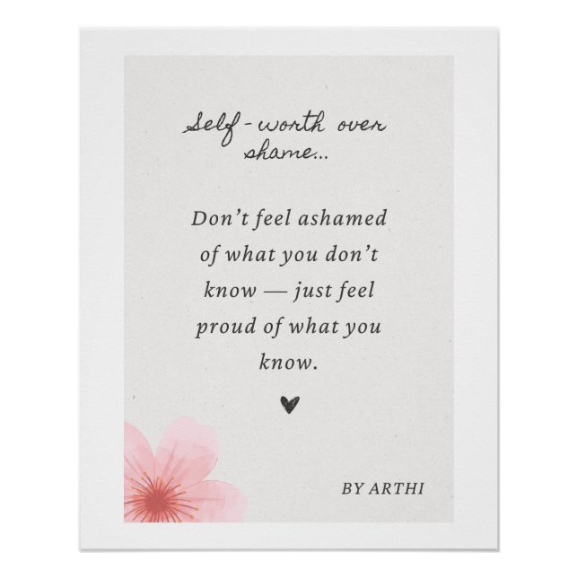 Póster Decor de Parede Motivacional (Frente)