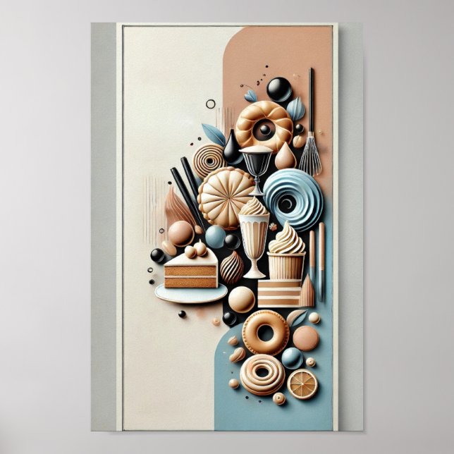 Poster Décor de parede perfeita para padeiros e cozinheir (Frente)