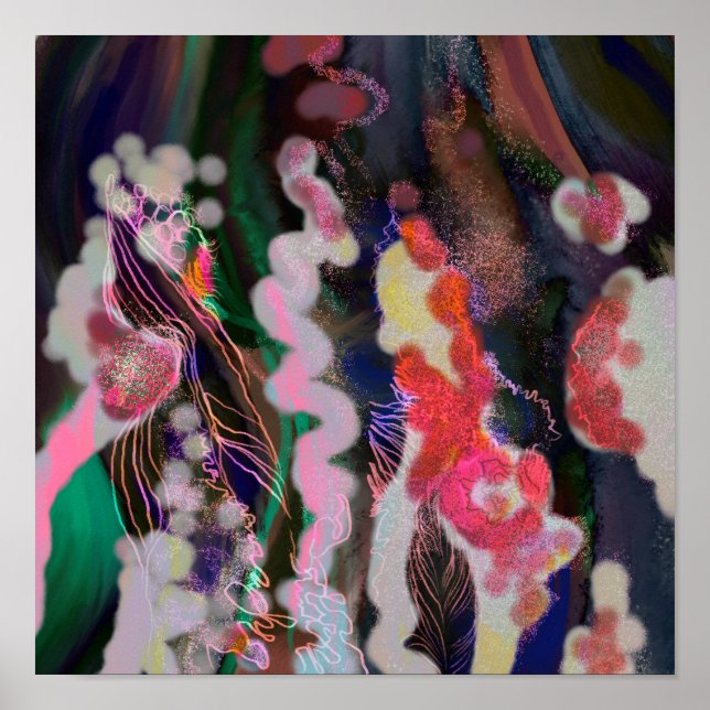 Poster Decor de tendência da canvas Abstrato digital (Frente)