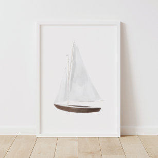 Poster Decor do veleiro em água