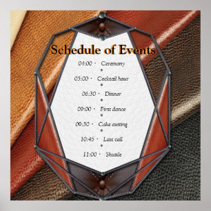 Poster Decor e Cartões Academia de Couro 3D