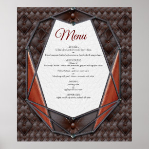 Poster Decor e Cartões Academia de Couro 3D