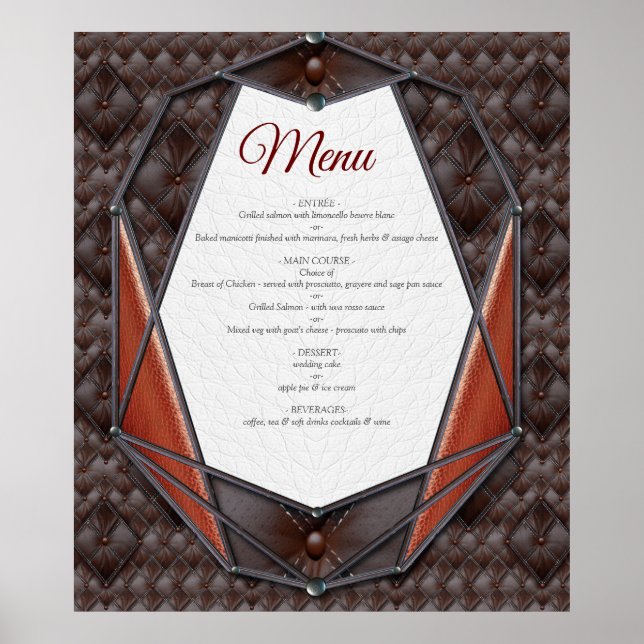 Poster Decor e Cartões Academia de Couro 3D (Frente)