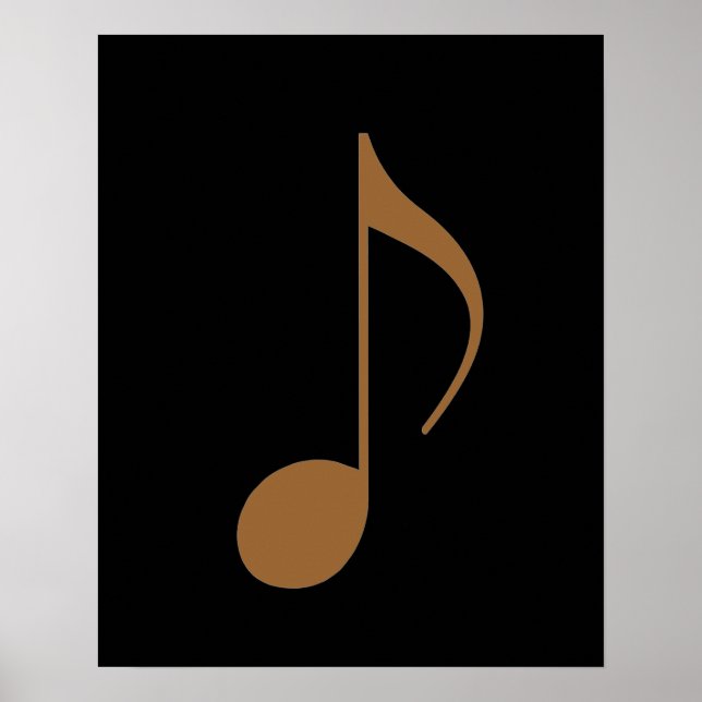 Poster decor gráfico de notas de música (Frente)