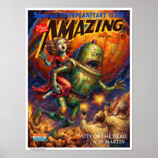 POSTER DECOR KITSCH: CAPA DE REVISTA PULP VINTAGE